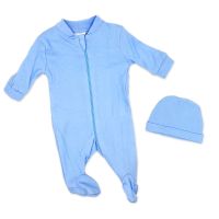 Solid Sleeper with Cap: Blue