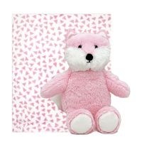 Pink Fox Toy With Blanket 