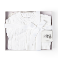 2-Piece Knitted Boxed Set: White