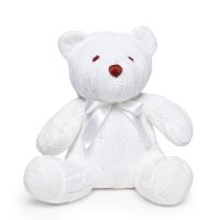 Cable Knit Bear: White