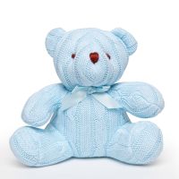 Cable Knit Bear: Blue
