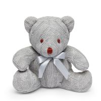 Cable Knit Bear: Grey