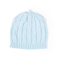 Cable Knit Hat: Blue 