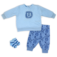 Boys 3 Piece Quilted Set: Lion