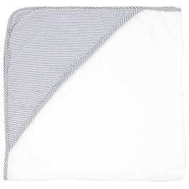 Hooded Towel & Washcloth Set - Gray Stripe main image 1