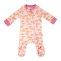 Girls INF Interlock Coverall: Pink Let's Hug 