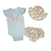 Girls NB 3 Piece Skort Set: Blue Dreamer 