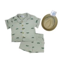 Boys INF 3 Piece Short Set: Sage