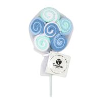 12 Pack Lollipop Washcloth: Blue