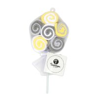 12 Pack Lollipop Washcloth: Yellow
