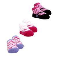 3 Pairs Crew Sock: Pink
