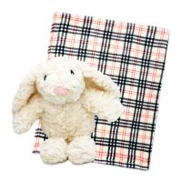 Plush Toy with Blanket: Tan Bunny 