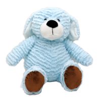 8" Ridged Plush Dog: Blue 
