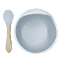 Kushies SILISCOOP Bowl & Spoon Set: Blue