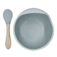 Kushies SILISCOOP Bowl & Spoon Set: Seafoam