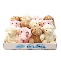 Tray of 12 Textured Plush Toys - Assorted