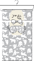 Fleece Blanket with Sleep Mask: Grey Polar Bears 