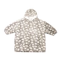 Oversized L/XL Hoodie: Grey Polar Bears 
