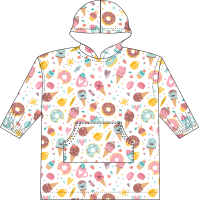 Oversized L/XL Hoodie: White Bakeshop