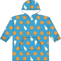 Oversized L/XL Hoodie: Blue Milk & Cookies