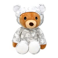 Sleepover Bear Wearing Hoodie: Grey Polar Bears