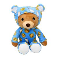 Sleepover Bear Wearing Hoodie: Blue Milk & Cookies
