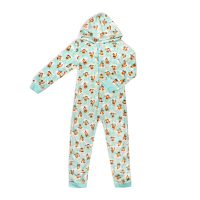 Flannel Fleece Oneies: Aqua Sloth 