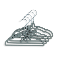 6-Pack Design Baby Hangers : Dark Grey Star 