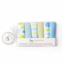 6 Pack Washcloth: Blue 