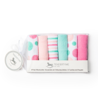 6 Pack Washcloth: Pink