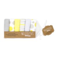 6 Pack Washcloth: Yellow 