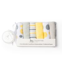 6 Pack Washcloth: Yellow 