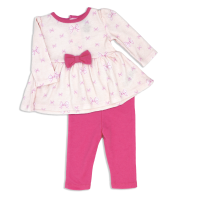 Girls NB 2 Piece Legging Set: Pretty Bow 