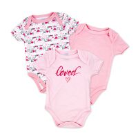 Girls 3 Pack Bodysuit: Loved