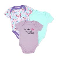 Girls 3 Pack Bodysuit: Butterflies