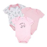 Girls 3 Pack Bodysuit: Bunnies