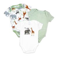 Neutral 3 Pack Bodysuit: Safari