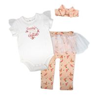 Girls NB 3 Piece Tutu Legging Set : Daddy's Little Cutie 