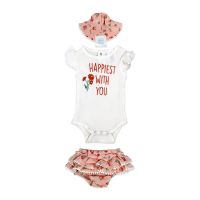 Girls NB 3 Piece Skort Set: Happiest With You