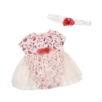 Girls NB 2  Piece Tutu Romper Set: Pink Floral 