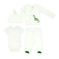 4 Piece Take Me Home Set: Green Dinosaur 