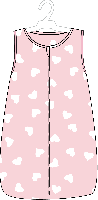 Girl's 0-6M Printed Plush Sleep Sac: Pink Hearts