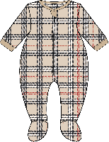 Neutral INF Printed Plush Sleeper: Tan Plaid 