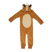 Hooded INF Flannel Fleece Pram: Tan Deer