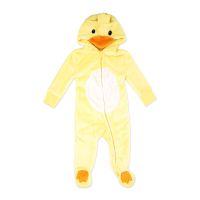 Hooded NB Flannel Fleece Pram: Yellow Duck 