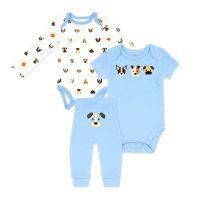 3 Piece Turn Me Around Set: Blue Dogs 