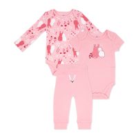 3 Piece Turn Me Around Set: Pink Bunny 