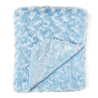 Curly Plush Blanket: Blue
