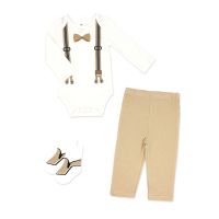 Boy's INF 3pc Dress-Up Set: Tan