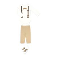 Boy's INF 3pc Dress-Up Set: Tan